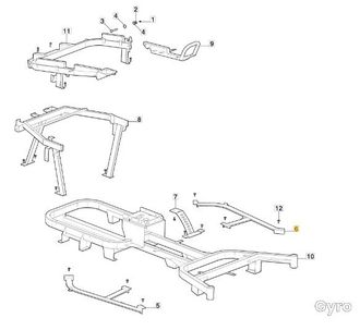 STIGA Sports Soporte Reposapi&eacute;s Izquierdo Para Modelos Gyro500e Original Stiga 337785163/0