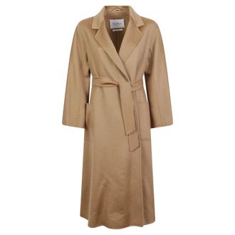 Max Mara Max Mara jassen - Dames - Mantels - Bruin - Maat: S Leer