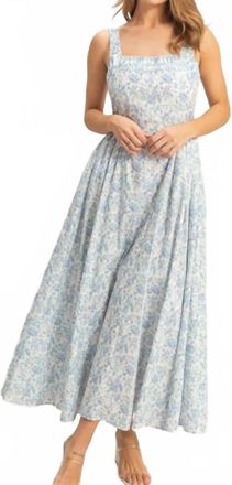 HYFVE Floral Print Empire Waist Dress In Blue