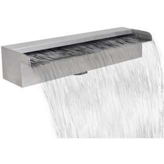 vidaXL Fuente Cascada Rectangular Piscina Acero Inoxidable 45 Cm Vidaxl