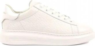 Karl Lagerfeld Kapri Emboss Repeat Lo Lace - Heren - Sneakers - Wit - 44 EU - Leer - Schoenen