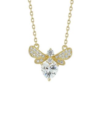 Glaze Jewelry 14K Plated Silver Cz Bee Necklace