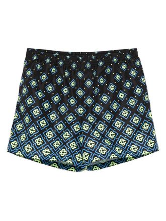Casablanca monogram-print swim shorts - Black