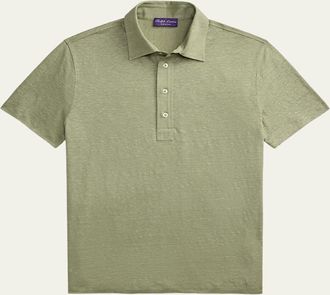 Ralph Lauren Purple Label Linen Jersey Polo Shirt