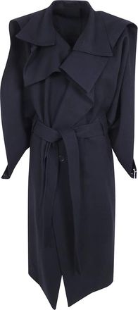 Issey Miyake Calligraph Mantel - Dames - Mantels - Zwart - Maat: M Wol
