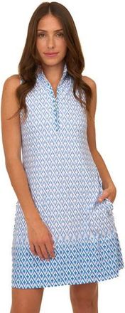 Cabana Life 1/4 Zip Sleeveless Sport Dress in Seaside at Nordstrom, Size X-Large