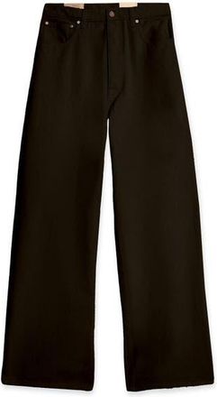 Fortela Jaron Wide-Leg Bull Cotton Trousers in Black at Nordstrom, Size 27 Eu