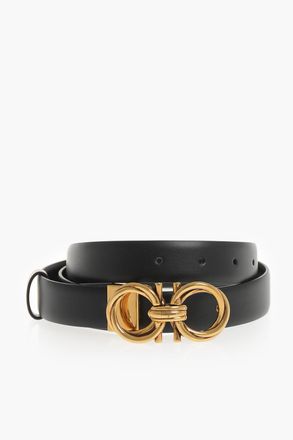 Ferragamo Leather Belt With 25mm Gold-Effect Gancini Buckle Salvatore Ferragamo