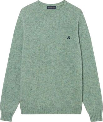 Brooks Brothers Truien & Vesten, Heren, Groen, M, Wol, Shetland Wol Trui met Logo