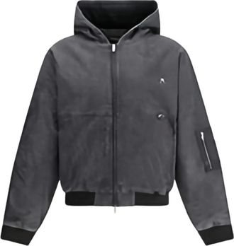 Represent Black Hooded Zip Coat