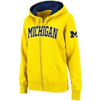 Colosseum Womens Stadium Athletic Gold Michigan Wolverines Arched Name Full-Zip Hoodie in Maize at Nordstrom, Size Medium