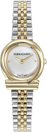 Ferragamo Gancini Twisted Two-Tone Bracelet Watch, 23mm in Two Tone at Nordstrom