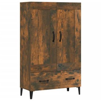 vidaXL Aparador De Madera Contrachapada Roble Ahumado 70x31x115 Cm Vidaxl