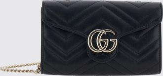 Gucci Mini borsa a busta GG Marmont in nappa matelass&eacute; con tracolla