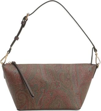 Etro Jacquard Paisley Schoudertas - Dames - Schoudertassen - Bruin - ONE Size - Katoen - Tassen