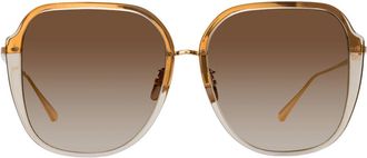 Linda Farrow SOFIA LFL1500 C3 Mens Sunglasses Grey Size 61