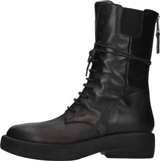 Elena Iachi Botas de Combate de Piel Lune - Shoes - Mujer - Negro - 38 1/2 EU