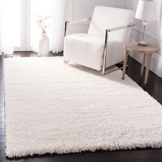 Safavieh Fontana Shag Area Rug, Ivory Flokati Style Non-Shedding