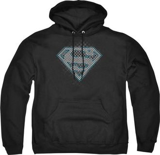 Gildan Superman Checkerboard Adult Pull Over Hoodie / Hooded Sweatshirt
