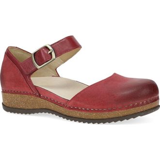 Dansko Mae Ankle Strap Platform Clog in Red at Nordstrom Rack, Size 10.5-11Us / 41Eu