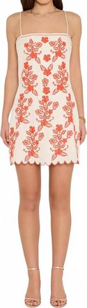 Amanda Uprichard Coraline Mini Dress In Natural Combo