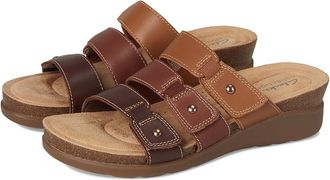 Clarks Calenne Lily Womens Sandals Brown Leather : 5.5 B - Medium, Leather/Rubber
