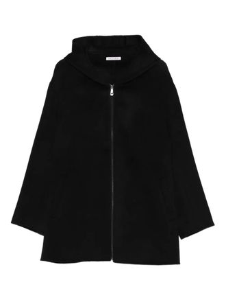 Liska hooded zip-fastening coat - women - Fabric - M - Black