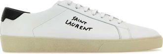 Saint Laurent White Leather Court Sl/06 Sneakers