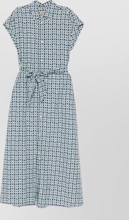 Woolrich cotton blend shirt dress belted waist