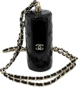 Chanel Pre-owned Lipstick Case - Dames - Vintage Mini Tas - Zwart - ONE Size - Leer - Vintage