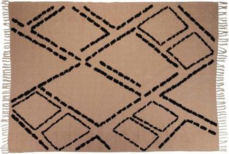 Adda Home Alfombra marron de algodón 240x170x1cm