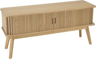 Macabane Mueble para tv de 100 x 30 cm de madera de color natural