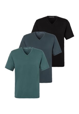 Copenhagen T-Shirt COPENHAGEN STUDIOS, Herren, Gr. L, gr&uuml;n (salbei, dunkelsalbei, schwarz), Jersey, Obermaterial: 100% Baumwolle, unifarben, Basic, bequem normal