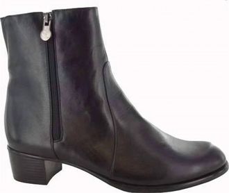 Munro Womens Linda Booties In Black Leather