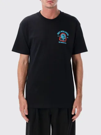 Obey T-shirt in cotone con stampa grafica a contrasto sul petto e sulla schiena