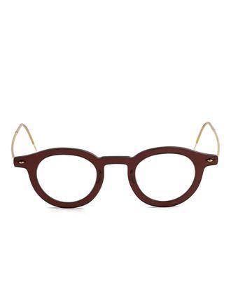 Lindberg round-frame glasses - unisex - Acetate - 42 - Brown
