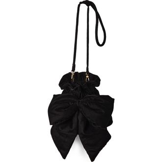 Free People Belle Velvet Bow Bag in Black at Nordstrom