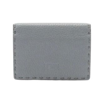 Fendi Pre-owned Wallets, female, Gray, Size: ONE SIZE Pre-owned Selleria Leather Card Case