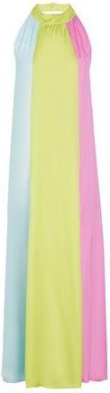 8 by YOOX HALTER COLOR-BLOCK MAXI DRESS
