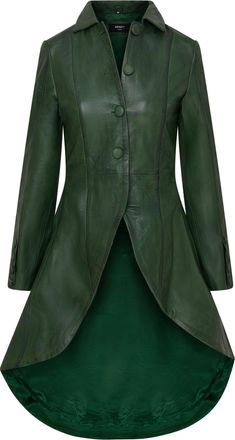 Infinity Leather Womens Gothic Full Length Victorian Leather Coat - Vantaa