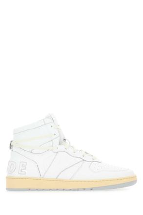 Rhude White Leather Rhecess Sneakers