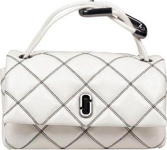 Marc Jacobs Tweekleurige Gewatteerde Mini Dual Schoudertas - Dames - Handtassen - Wit - ONE Size - Leer - Tassen