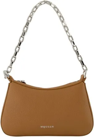 Alexander McQueen T Bar Mini Shoulder Bag Brown