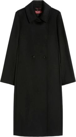 Max Mara Jassen, Dames, Zwart, S, Wol, Bcollag Jas