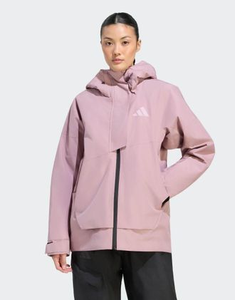 adidas Terrex xploric giacca a 2 strati climaproof imbottita in magic mauve-Viola