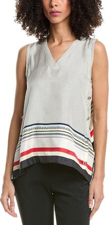 3.1 Phillip Lim Ny Liberty Silk Sleeveless Cascade Draped Blouse