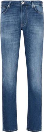 Emporio Armani Slim Fit Straight Leg Jeans - Heren - Slim Fit Jeans - Blauw - W38 - Katoen - Jeans