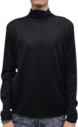 Isabel Benenato Turtleneck Jumper - Heren - Coltruien - Zwart - M - Wol - Truien & Vesten