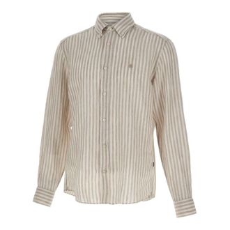 HUGO BOSS Hugo, Casual Shirts, male, Beige, Size: 3XL H-Liam Shirt