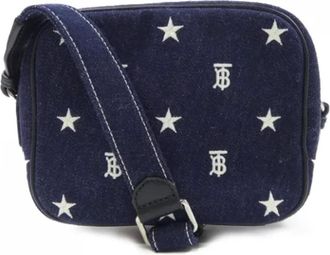 Burberry Pre-owned Shoulder Bags, female, Blue, Size: ONE SIZE Pre-owned Fabric shoulder-bags